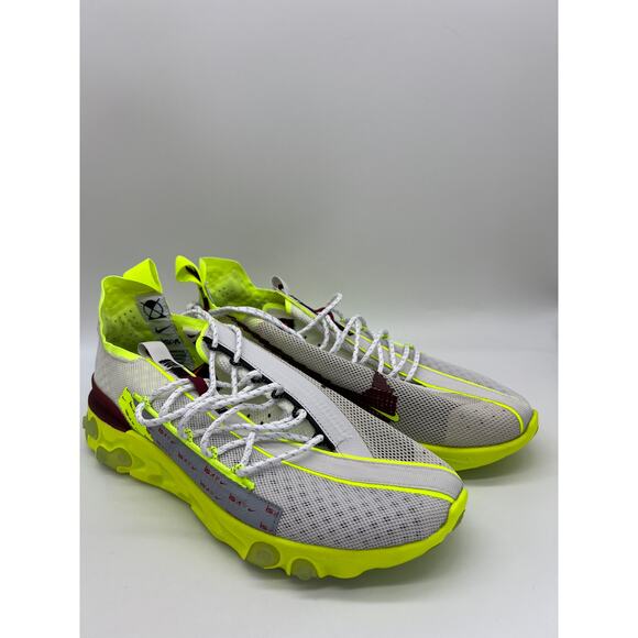 Nike React ISPA Sneakers Platinum Volt Running Shoes CT2692 002 Men's Size 10 - Picture 11 of 12